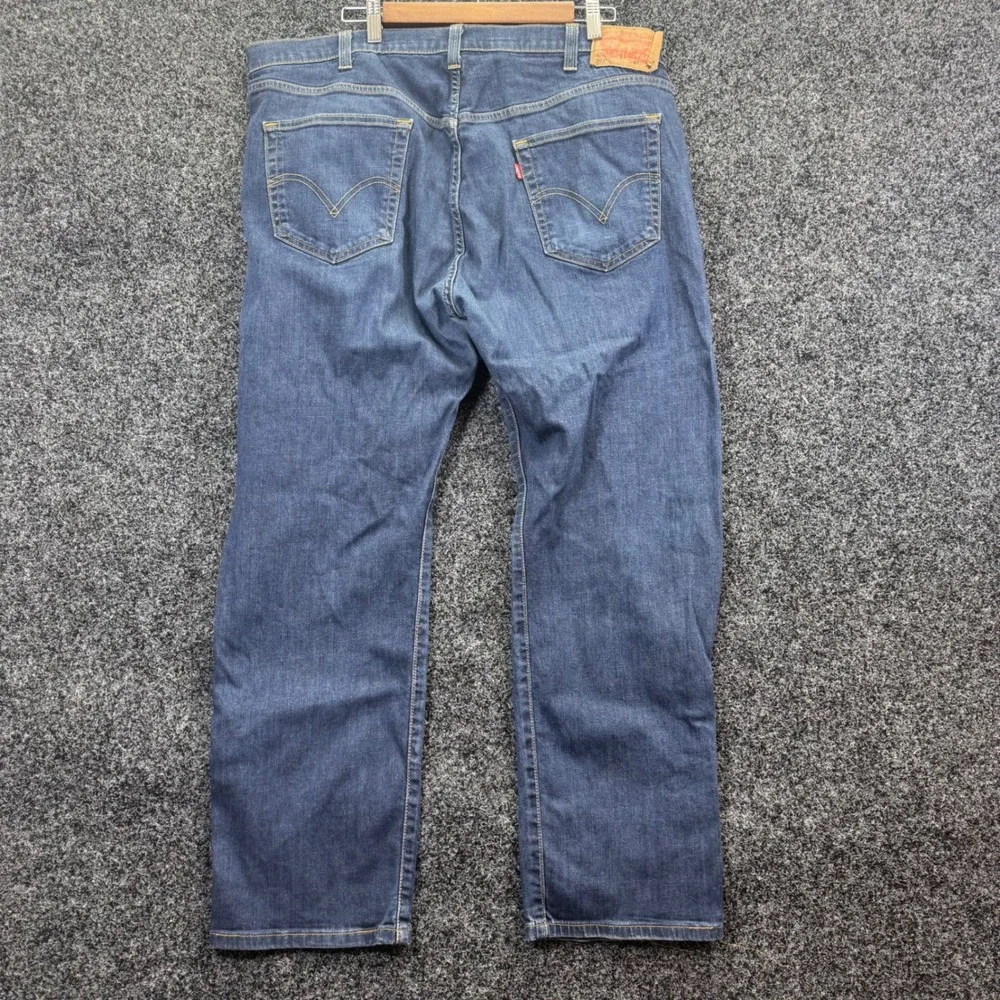 Levis 501 Regular‎ Straight Jeans Mens 44x30 Medium Wash Blue Denim Button Fly